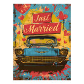 Pop Art: Just Married Retro Fotodruck (Vorne)