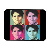 Pop Art Justin Trudeau - Vollformat -.png Magnet (Horizontal)