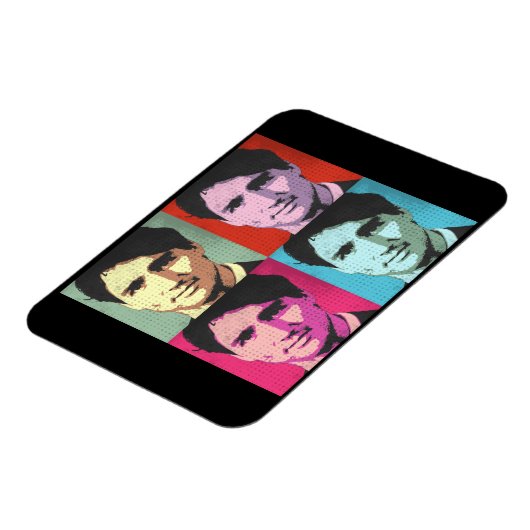 Pop Art Justin Trudeau - Vollformat -.png Magnet (Linke Seite)