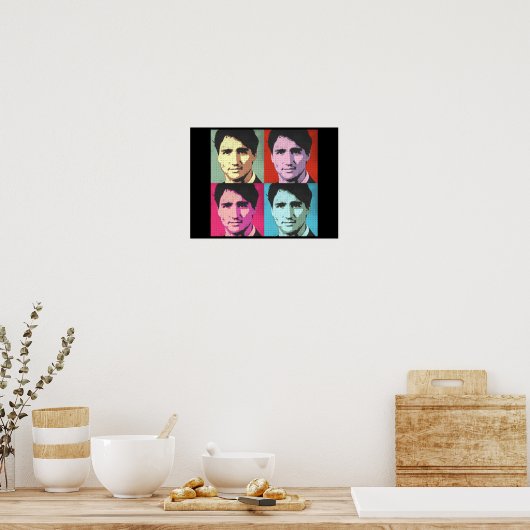 Pop Art Justin Trudeau - Vollformat -.png Poster (Küche)