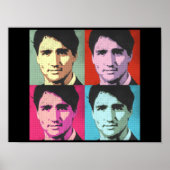 Pop Art Justin Trudeau - Vollformat -.png Poster (Vorne)
