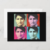 Pop Art Justin Trudeau - Vollformat -.png Postkarte (Vorne/Hinten)