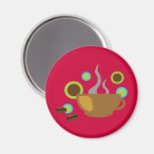 Pop-Art-Kaffee Magnet (Vorderseite/Rückseite)