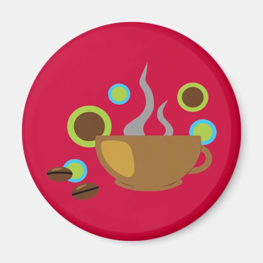 Pop-Art-Kaffee Magnet (Vorne)