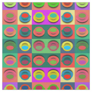 Pop-Art-Kaffeepause Stoff