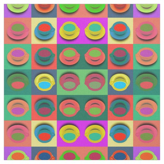 Pop-Art-Kaffeepause Stoff (Muster)