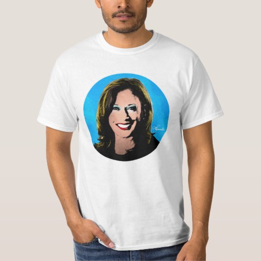 POP ART KAMALA HARRIS PORTRAIT T-Shirt (Vorderseite)