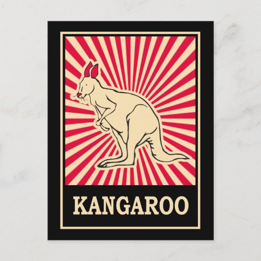 Pop Art Kangaroo Postkarte (Vorderseite)