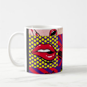 Pop-Art-Kartenillustrationsmuster,art,comic,pop,re Kaffeetasse