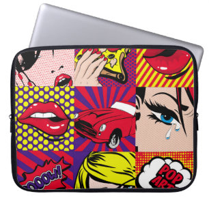 Pop-Art-Kartenillustrationsmuster,art,comic,pop,re Laptopschutzhülle