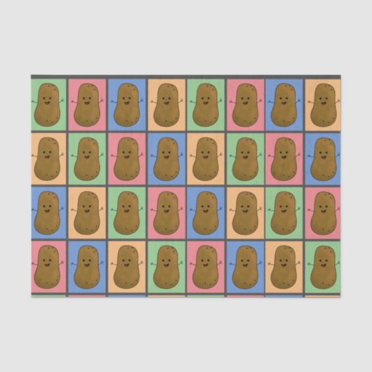 Pop-Art-Kartoffel Seidenpapier (Vorderseite)
