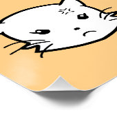 Pop Art Kawaii Cat Emoji Poster (Ecke)