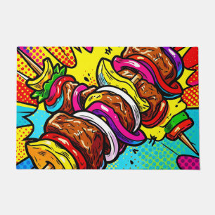 Pop-Art-Kebab-Explosion Fußmatte