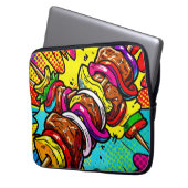 Pop-Art-Kebab-Explosion Laptopschutzhülle (Vorderseite Links)