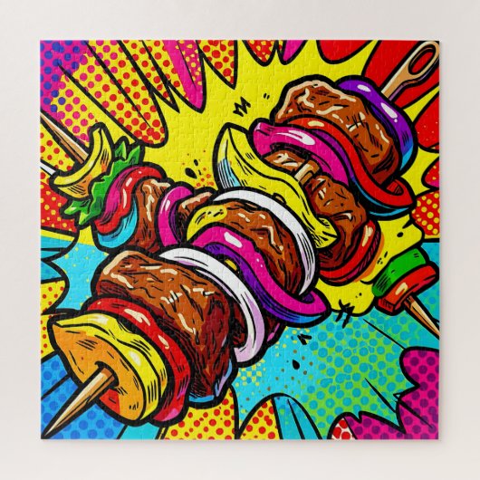 Pop-Art-Kebab-Explosion Puzzle (Vertikal)