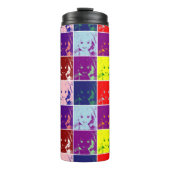 Pop Art Kinderpuppensortrait Thermosbecher (Vorderseite)