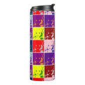 Pop Art Kinderpuppensortrait Thermosbecher (Nach links gedreht)