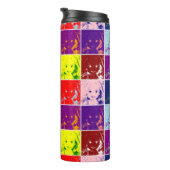 Pop Art Kinderpuppensortrait Thermosbecher (Nach rechts gedreht)