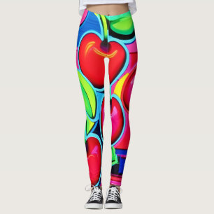 Pop Art Kirsch-Burst Leggings
