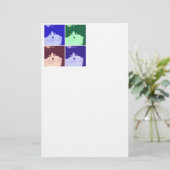 Pop Art Kitty Briefpapier (Stehend Vorderseite)