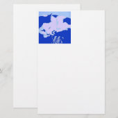 Pop Art Kitty Briefpapier (Vorne/Hinten)