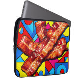 Pop Art Knuspriger Speck Laptopschutzhülle (Vorne Rechts)