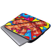 Pop Art Knuspriger Speck Laptopschutzhülle (Vorne Knopf)