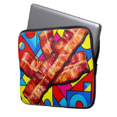 Pop Art Knuspriger Speck Laptopschutzhülle (Vorderseite Links)