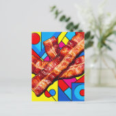 Pop Art Knuspriger Speck Postkarte (Stehend Vorderseite)