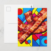 Pop Art Knuspriger Speck Postkarte (Vorne/Hinten)