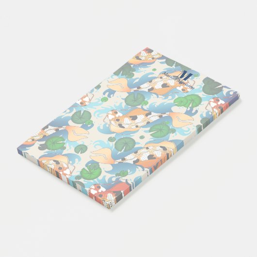 Pop Art Koi Fish Post-it Klebezettel (angewinkelt)