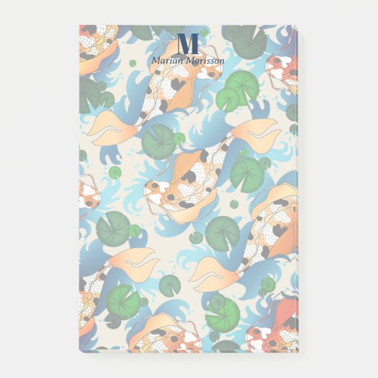 Pop Art Koi Fish Post-it Klebezettel (Vorderseite)