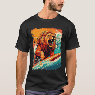 Pop Art König Dschungel Tier Löwe Paddle Board Sur T-Shirt