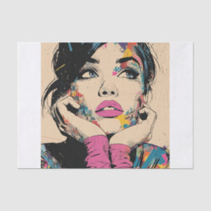 PoP Art Königin2 Seidenpapier