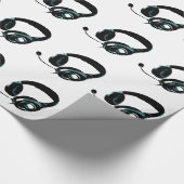 Pop Art Kopfhörer Geschenkpapier (Ecke)