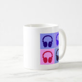 Pop Art Kopfhörer Kaffeetasse (VorderseiteRechts)