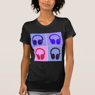 Pop Art Kopfhörer T-Shirt