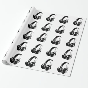 Pop-Art-Kopfhörer-Weihnachtsverpackungspapier Geschenkpapier