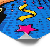 Pop-Art-Kultur-Bier-Trinkspruch Poster (Ecke)