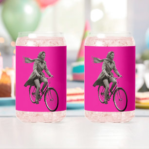 Pop-Art-Küstenfahrer-Retro-Rosa-Glaswarenset Dosenglas