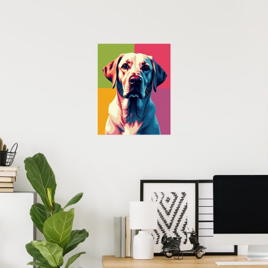 Pop Art Labrador Candy Crush Grid Poster (Heimbüro)