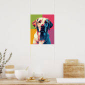 Pop Art Labrador Candy Crush Grid Poster (Küche)
