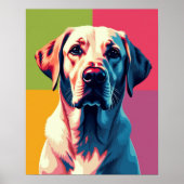 Pop Art Labrador Candy Crush Grid Poster (Vorne)