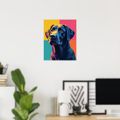Pop Art Labrador Fruit Salad Grid Poster (Heimbüro)