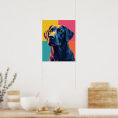 Pop Art Labrador Fruit Salad Grid Poster (Küche)