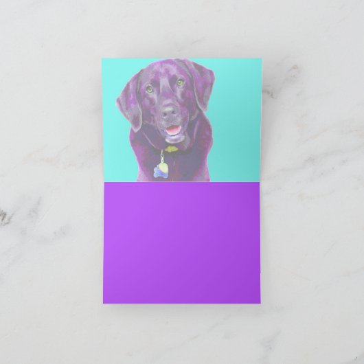Pop ART Labrador Karte (Innenseite)
