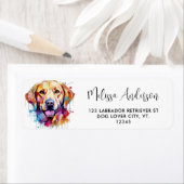 Pop Art Labrador Retriever Hund Rücksendeadresse (Insitu)