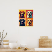 Pop Art Labrador Retriever - Klassisches Warhol Gr Poster (Küche)