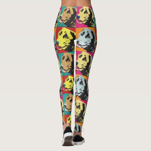 Pop Art Labrador Retriever Leggings (Rückseite)