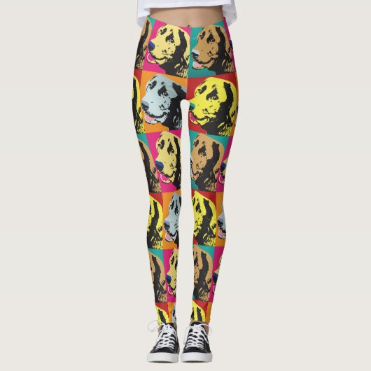 Pop Art Labrador Retriever Leggings (Vorderseite)